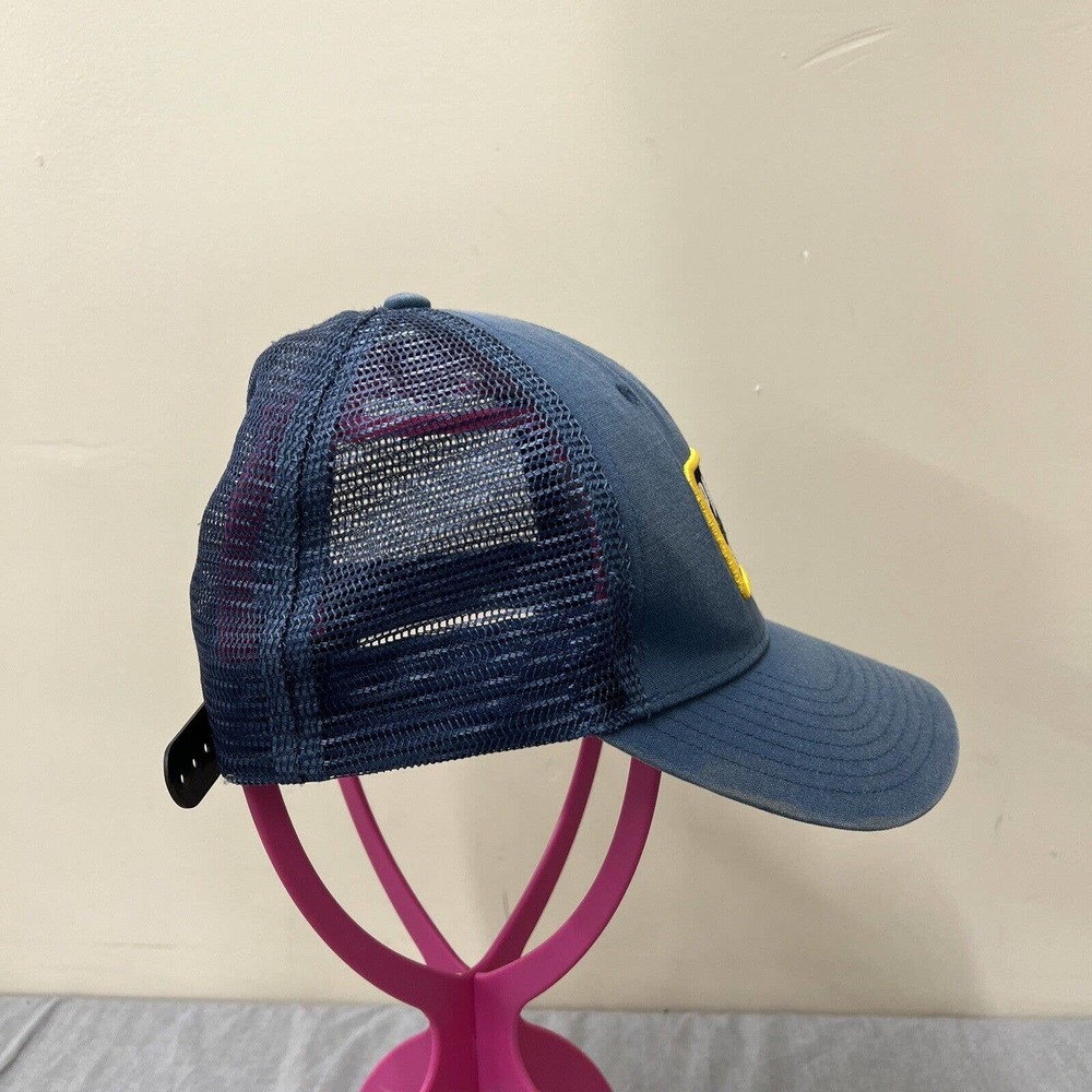 Patagonia Trucker Hat Snapback Adjustable Navy Blue Mesh Cap Box Logo FS Charity - Picture 3 of 8
